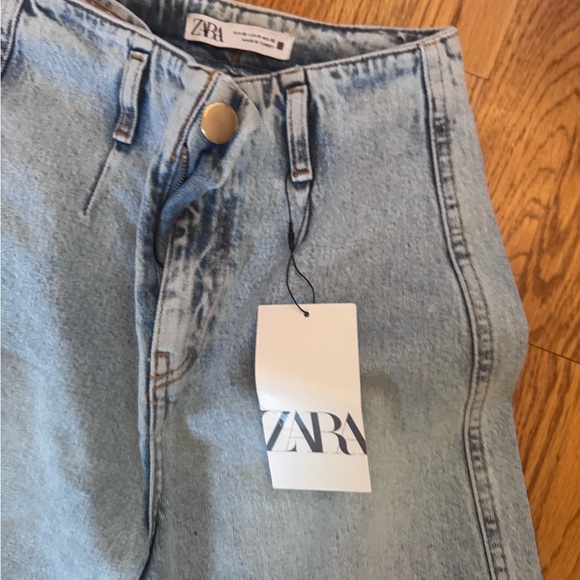 Zara Crop Wide Leg Jeans size 0 - Picture 3 of 6